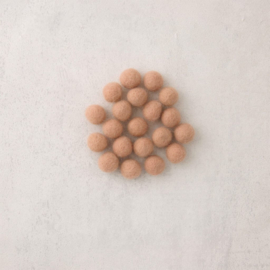 Wolbal, beige,  10 mm. 20 stuks