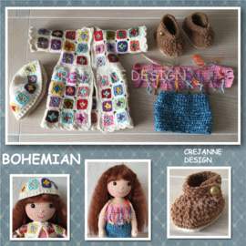 Kledingset  voor Bohemian papieren patroon