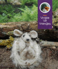 Wolvilt natuur beige , kleine egel