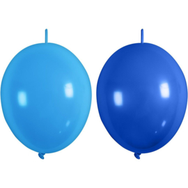 Ballonnen lichtblauw/blauw met link