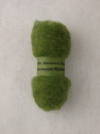 Bhedawol - gekaard vlies - 25 gr. groen