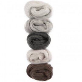 Europese Merino Lontwol mix set gemengd gekleurd