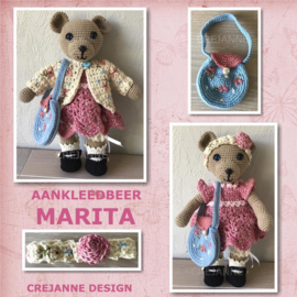 Marita, de aankleedbeer papieren patroon