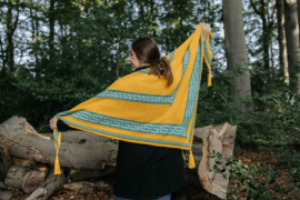 Autumn Mosaic Shawl "Aurelia"