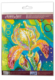 Multicolored Iris borduren met kraaltjes