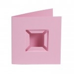 Kaarten Pixel basisplaat roze  4 st.