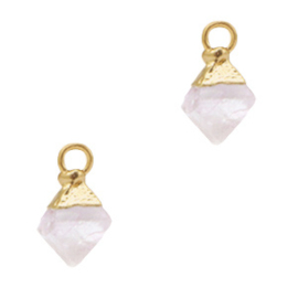 Hanger Crystal pink-gold 1 stuks