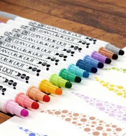 Designo papier A5/ 25 sheets voor Zig clean color dot markers