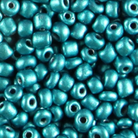 Mentallic deep teal bleu 6/0 4 mm.