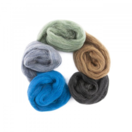 Europese Merino Lontwol mix set gekleurd