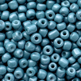 Dark teal blue 6/0 4 mm.