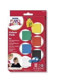 Fimo kids kleipakket 6 basiskleurtjes (6 x 42 gr.)