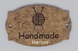 Label leer tekst "Handmade"