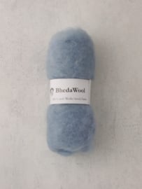 Bhedawol - gekaard vlies - 25 gr. lichtblauw