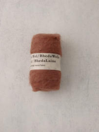 Bhedawol - gekaard vlies - 25 gr. oud roze