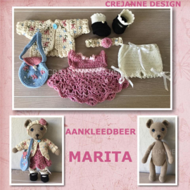 Marita, de aankleedbeer papieren patroon