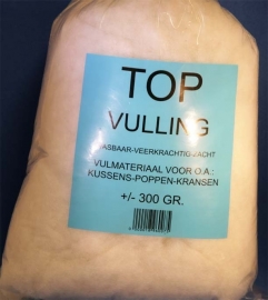 Vulling synthetisch ± 300 gram.