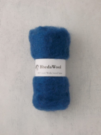 Bhedawol - gekaard vlies - 25 gr. middenblauw