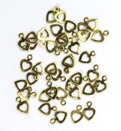 DIY Katsuki bedeltjes hart goud 40 stuks
