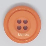 Knoop rond uni zacht oranje 22 mm.