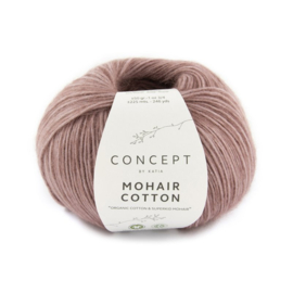 Haakpakket Gehaakte trui met boothals Mohair-Cotton