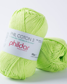 Phildar coton 3 Pistache