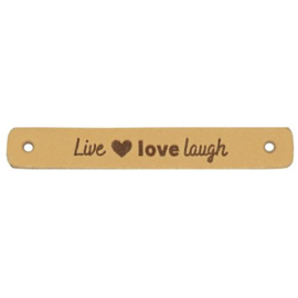 Durable 020.1186 Leren Label Live Love Laugh 7 x 1 cm - Kleur 001