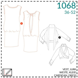 IT'S A FITS PATTERN Vest met grote kraag (1068)