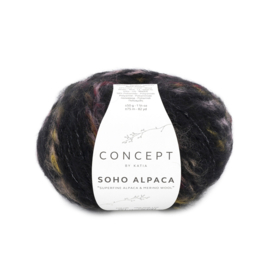 Katia Concept Soho Alpaca 301 - Zwart-Meerkleurig