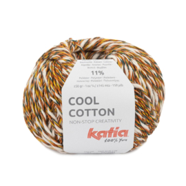 Katia Cool Cotton 83 - Donker oranje-Groen blauw-Intens oranje-Geel