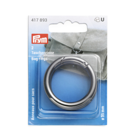 PRYM 417893 RINGEN TASSEN 35MM GUNMETAL