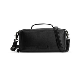 MUUD Cleo. Handgemaakt leren schouder tas 23 x 13 x 11 cm - kleur black