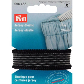 PRYM JERSEY TAILLEBAND 20MM ZWART