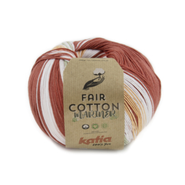 Katia Fair Cotton Mariner 205 - Wit-Rood-Mintgroen-Licht oranje