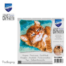 KNOOPKUSSEN KIT SPINNENDE KAT
