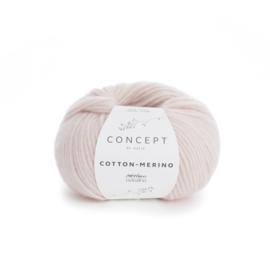 Katia Concept Cotton - Merino 103 - Zeer licht bleekrood
