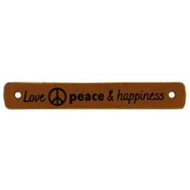 Durable 020.1193 Leren Label Love Peace & Happiness 7 x 1 cm - Kleur 004
