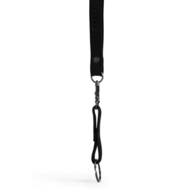 MUUD Dace. Handgemaakt leren sleutelhanger met lang leren hengsel eng50+7x1cm - kleur black