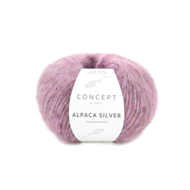 Katia Concept Alpaca Silver 267 - Donker bleekrood-Zilver