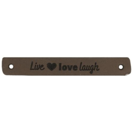 Durable 020.1186 Leren Label Live Love Laugh 7 x 1 cm - Kleur 003