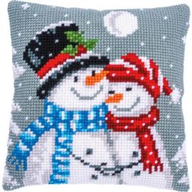 KRUISSTEEKKUSSEN KIT SNEEUWMANNEN