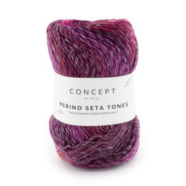 Katia Concept Merino Seta Tones 104 - Kauwgom roze