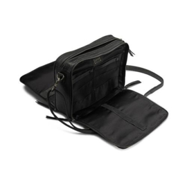 MUUD Cathy. Handgemaakt leren schoudertas 28 x 22 x 7 cm - kleur black