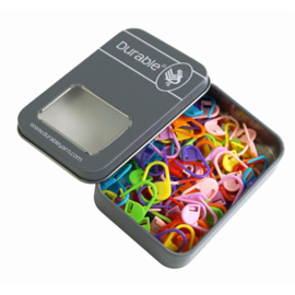 Durable 020.6010.23 Steekmarkeerders sluitbaar 23mm, 80 stuks assorti kleuren
