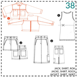Patroon ABACADABRA Lange Tricot shirt/jurkje (038)