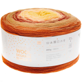 Rico Creative Wool Dégradé Super6 017 RED-MUSTARD