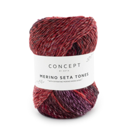 Katia Concept Merino Seta Tones 103 - Rood-Zwart