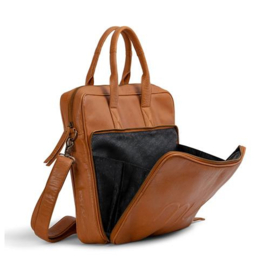 MUUD Denver. Handgemaakt leren laptoptas 25+5x38x2cm - kleur WHISKY