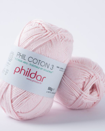 Phildar coton 3 Rosee