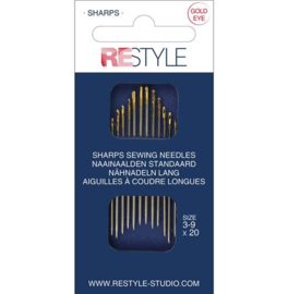 ReStyle 015.10300 Sharps naainaalden standaard 3 -9, 20 stuks -